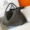 Replica Hermes Lindy 26cm Designer Tote Shoulder Bags Gray Silver 2