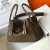 Replica Hermes Lindy 26cm Designer Tote Shoulder Bags Gray Gold