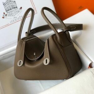 Replica Hermes Lindy 26cm Designer Tote Shoulder Bags Gray Silver