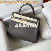 Replica Hermes Kelly Danse 22cm Leather Bag 20360 Gray