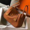 Replica Hermes Lindy 26cm Designer Tote Shoulder Bags Wihte Gold 2