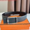 Replica Hermes Tonight Reversible Matte Belt 38MM in Blue and Gold Epsom Calfskin