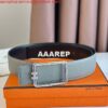 Replica Hermes Typo Reversible Belt 32MM in Black Epsom Calfskin 2