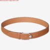 Replica Hermes Brown Saddle 38MM Reversible Belt 2