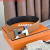 Replica Hermes Constance Reversible Belt 38MM in Gold Clemence Leather