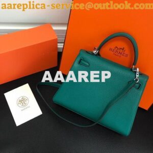 Replica Hermes Kelly Danse 20312 Designer Tote Shoulder Strap Bag Dark Green 2
