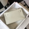 Replica Hermes Mini Kelly Pouchette Epsom Leather H230231 Almond green 2