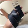 Replica Hermes Etrier Buckle Belt & Taupe Clemence 32 MM Strap