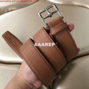 Replica Hermes Etriviere 40 Belt In Brown Epsom Leather