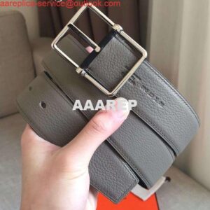 Replica Hermes Grey Saddle 38MM Reversible Belt