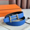 Replica Hermes H d'Ancre Reversible Belt 32MM in Black and Green Epsom Calfskin