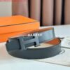 Replica Hermes H Reversible 32MM Belt with Matte Buckle in Grey Clemence Leather 2