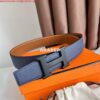 Replica Hermes H Reversible 32MM Belt with Matte Buckle in Grey Clemence Leather