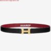 Replica Hermes Mini Constance 24mm Reversible Belt Black/Taupe 2