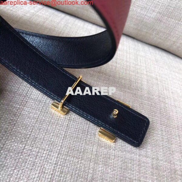 Replica Hermes Mini Constance 24mm Reversible Belt Black/Ruby 3