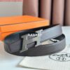 Replica Hermes H Speed Reversible Belt 32MM in Gold Clemence Leather 2