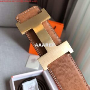 Replica Hermes Constance 2 Belt Buckle & Gold Epsom 42MM Strap 2