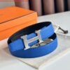 Replica Hermes H Speed Reversible Belt 32MM in White Epsom Calfskin