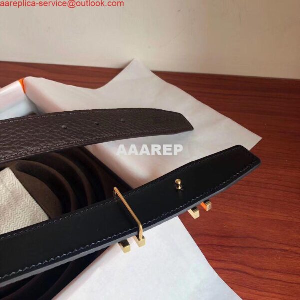 Replica Hermes H Au Carre Belt Buckle & Cafe 32mm Strap 7