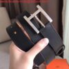 Replica Hermes H Touareg Reversible Belt 32MM in Grey Clemence Leather