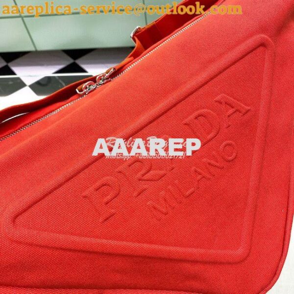 Replica Canvas Prada Triangle Bag 2VY007 Orange 9