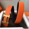 Replica Hermes H Belt Buckle & Taupe Epsom 32 MM Strap 2