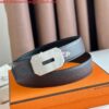 Replica Hermes Neo Reversible Belt 32MM in Gold Clemence Leather 2