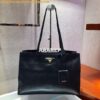 Replica Prada 20s Etiquette Leather Tote Bag 1bg122 White 2