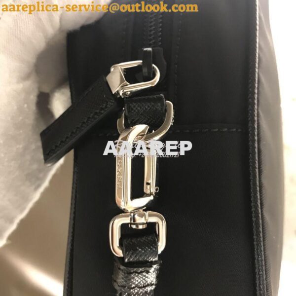 Replica Prada 2ne007 nero tessuto saffiano black clutch bag 8