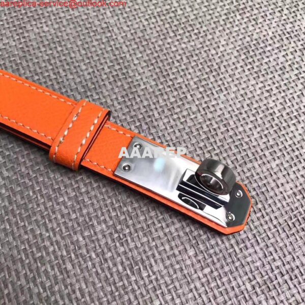 Replica Hermes Kelly 18 Belt In Orange Epsom Leather 10