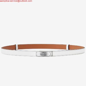 Replica Hermes Kelly 18 Belt In White Epsom Leather