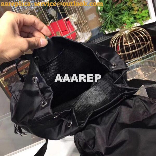 Replica Prada 1BZ811 Nylon Backpack Bag in Black 10