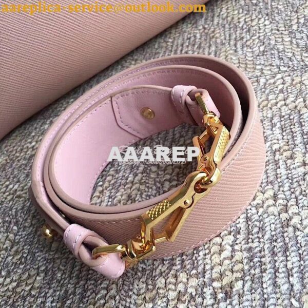 Replica Prada Bibliothèque Saffiano Leather Bag 1BA153 Pink 4