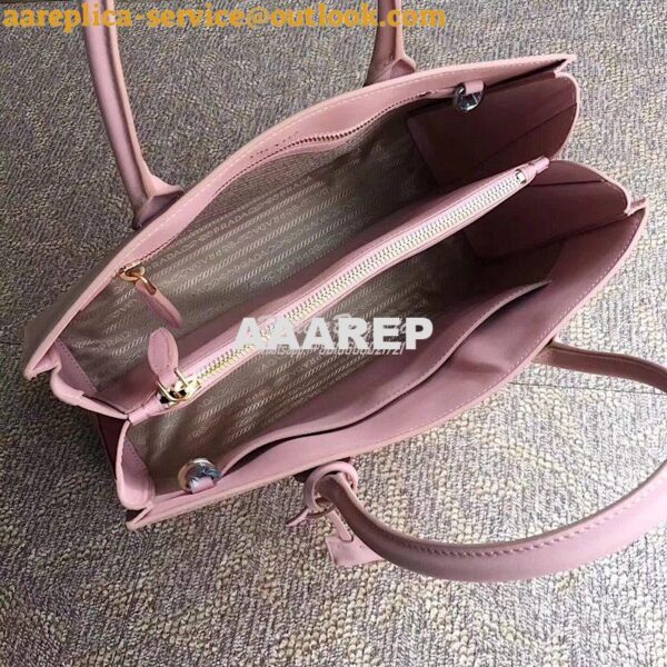 Replica Prada Bibliothèque Saffiano Leather Bag 1BA153 Pink 11