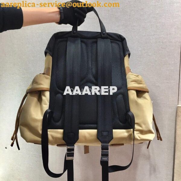 Replica Prada 2VZ074 Nylon Backpack Bag in Brown 4