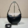 Replica Prada Black Nappa leather mini bag with topstitching 1BA384 ne 2