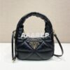 Replica Prada Black Nylon shoulder bag 1BC167 with Blue 2