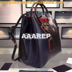 Replica Prada BN2756 BN2775 Saffiano Cuir Black Leather Tote 2