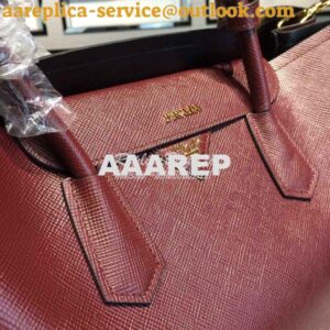 Replica Prada BN2756 BN2775 Saffiano Cuir Burgundy Leather Tote 2