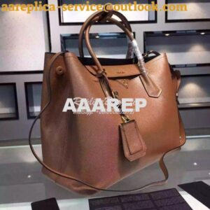 Replica Prada BN2756 BN2775 Saffiano Cuir Cocoa Browm Leather Tote 2