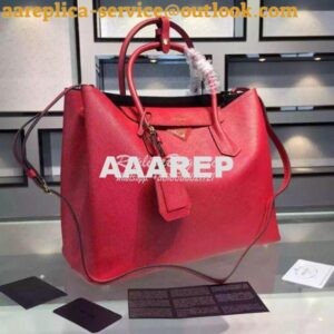 Replica Prada BN2756 BN2775 Saffiano Cuir Red Leather Tote 2