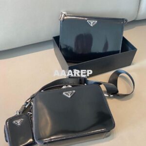 Replica Prada Brique Brushed Leather Bag 2VH069