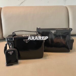 Replica Prada Brique Brushed Leather Bag 2VH069 2