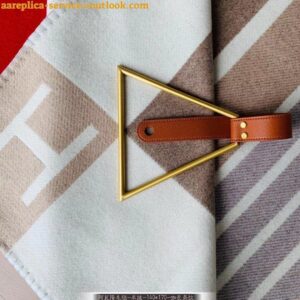 Replica Hermes Avalon Vibration Throw Blanket in Naturel Wool and Cashmere 2