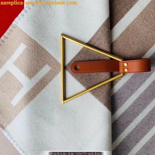 Replica Hermes Avalon Vibration Throw Blanket in Naturel Wool and Cashmere 2