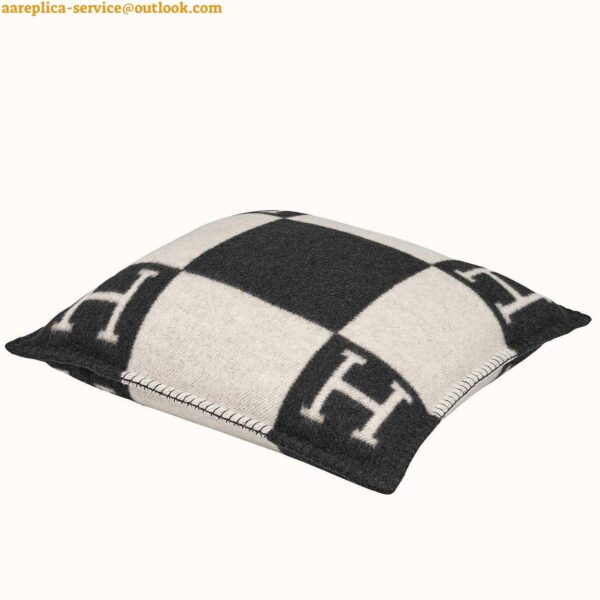 Replica Hermes Black Small Avalon Pillow Cover 3