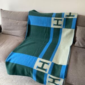 Replica Hermes Emeraude Avalon Bayadere Throw Blanket 2