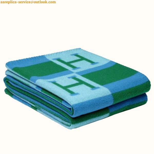 Replica Hermes Emeraude Avalon Bayadere Throw Blanket 4