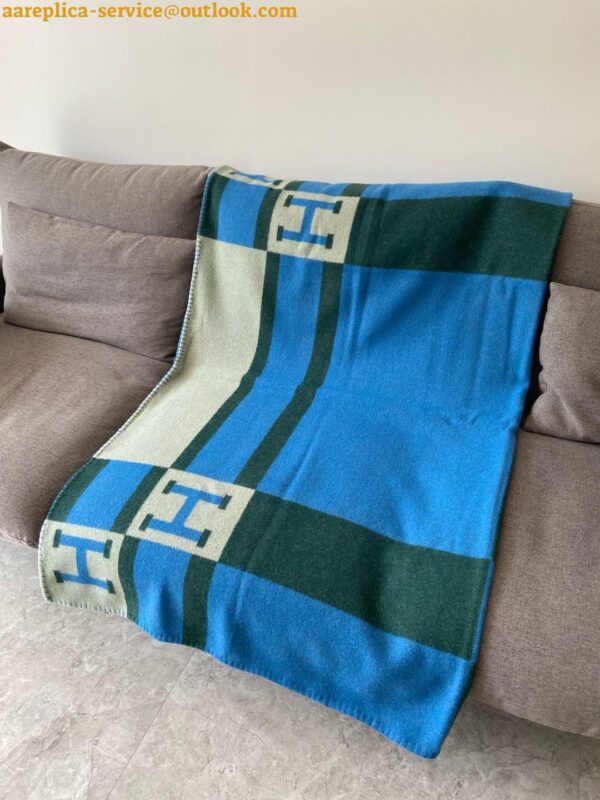 Replica Hermes Emeraude Avalon Bayadere Throw Blanket 6