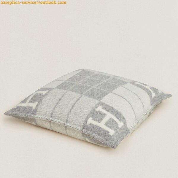 Replica Hermes Grey Small Avalon III Pillow Cover 4